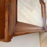 Biedermeier Cherry Wall Mirror with Brass Decor, South Germany, 1820s