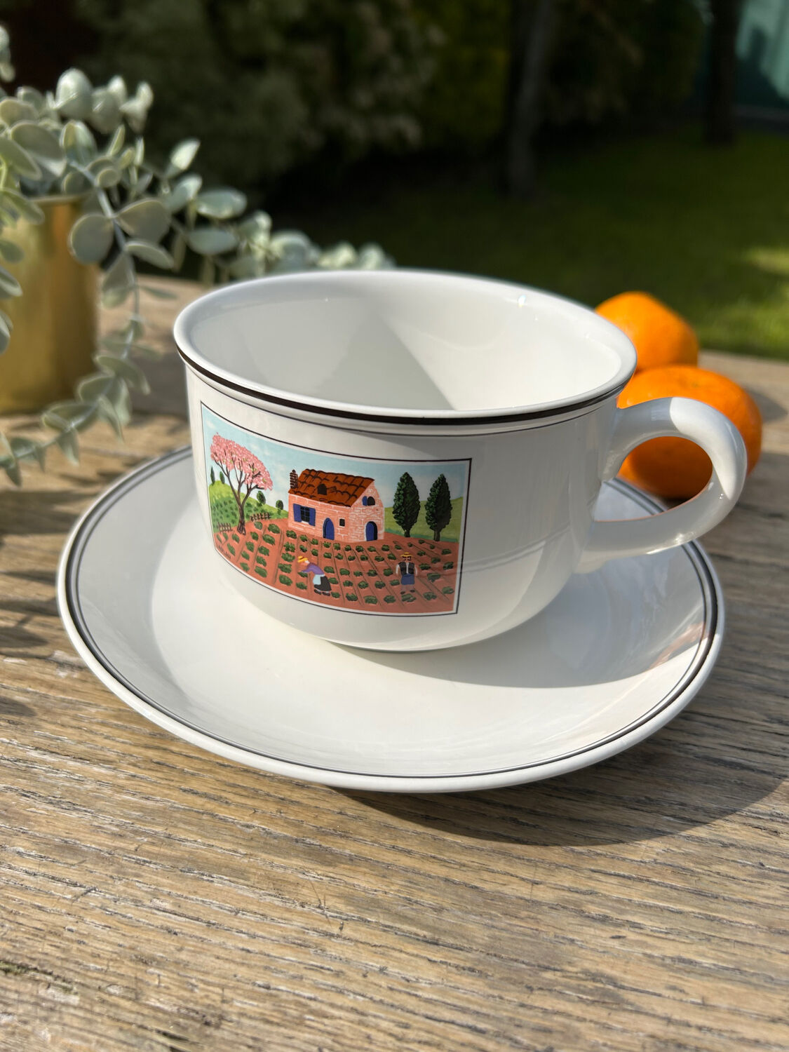 Large cup and saucer Villeroy and Boch Naïf