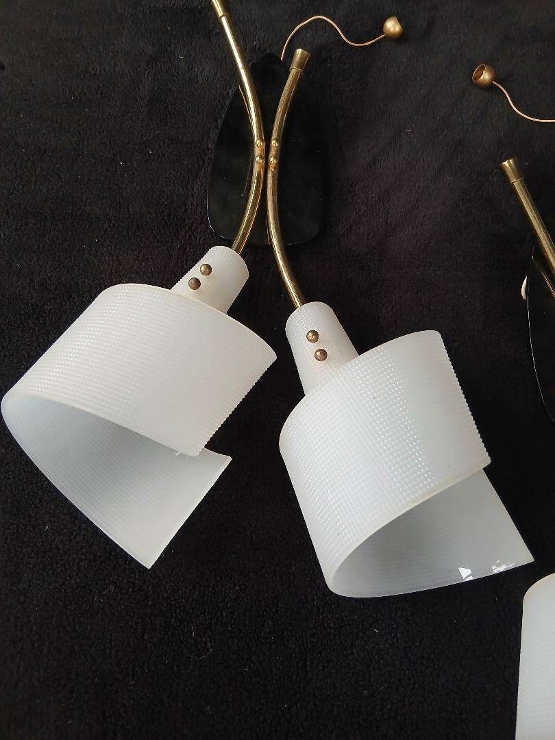 Modernist wall light sconces 1950s 60s design lamp dlg arlus lunel