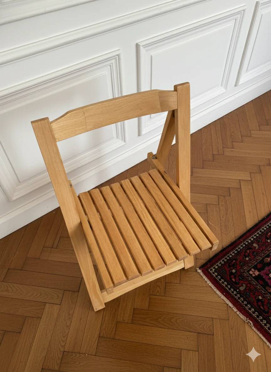 Wooden folding chair