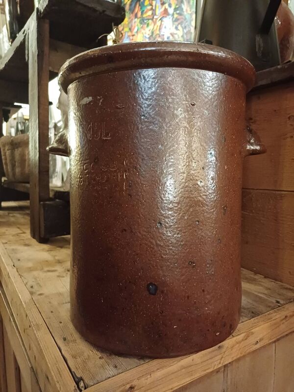 Ancien, gros pot à graisse 15 l époque début 20ème