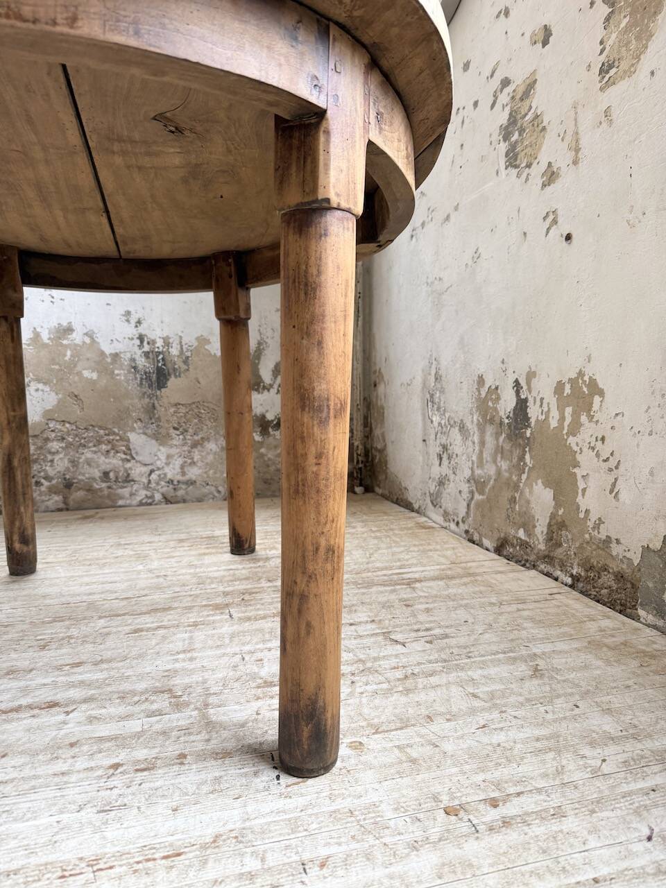 Oval walnut farmhouse table