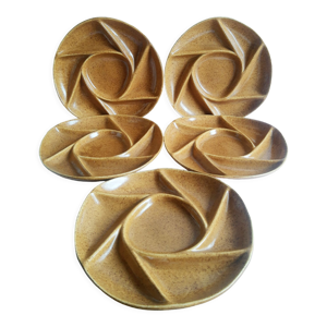 lot de 5 assiettes à - gres