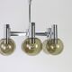 Six-light brass chandelier Italy 1960s
