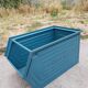 Former large schaefer tray in blue metal lagoon
