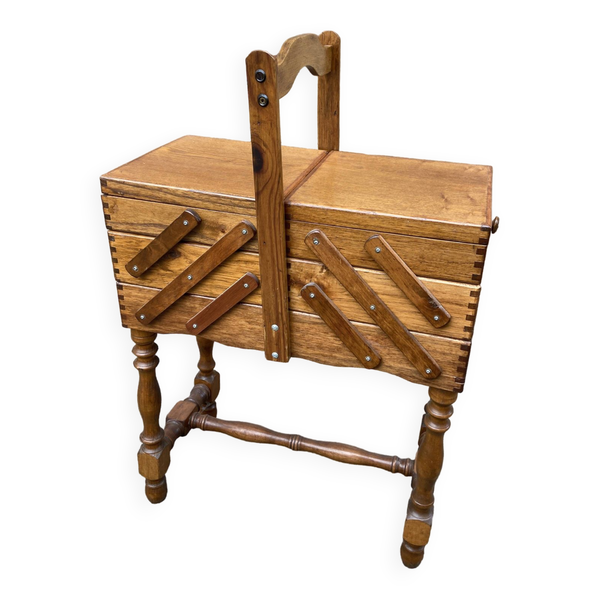 Scandinavian vintage Art Deco worker sewing box sewing box 1950