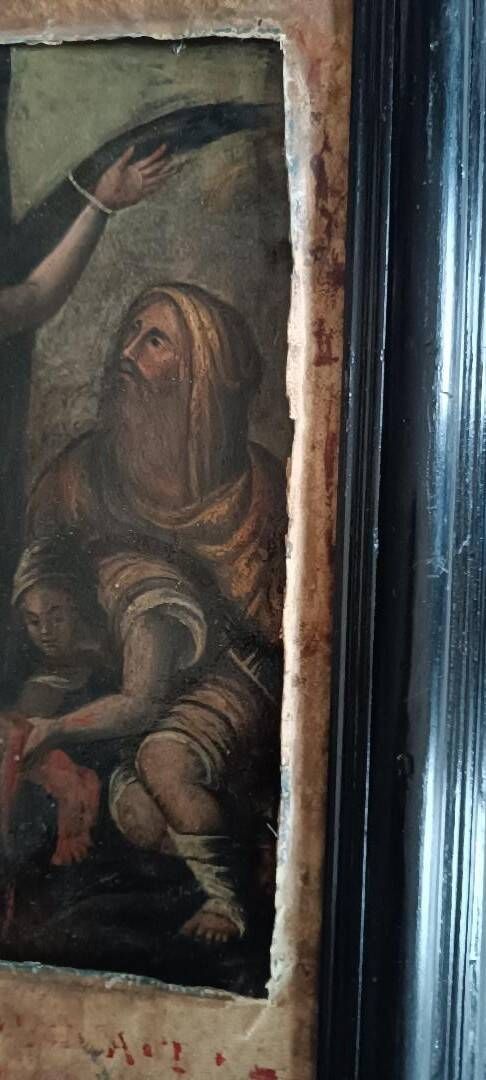 Antique painting on copper - 18th century - Martyrdom of Saint Bartholomew