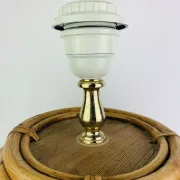 Lampe boule en osier des années 60, style Jungle Chic