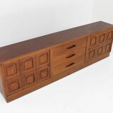 Vintage graphic teak sideboard 1960s