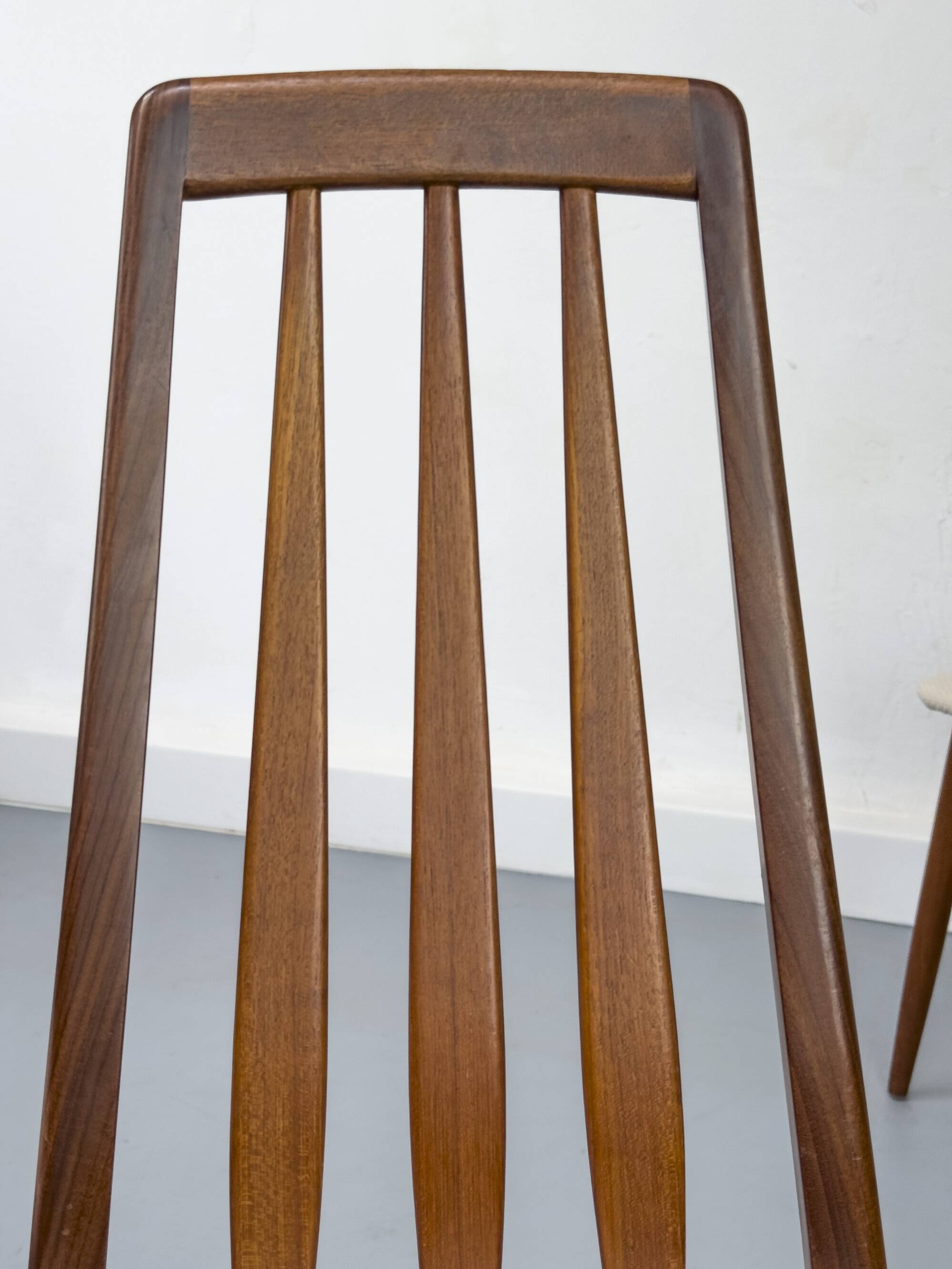 Chaises Eva en Teck par Niels Koefoed pour Koefoeds Hornslet, 1960s, Set de 6