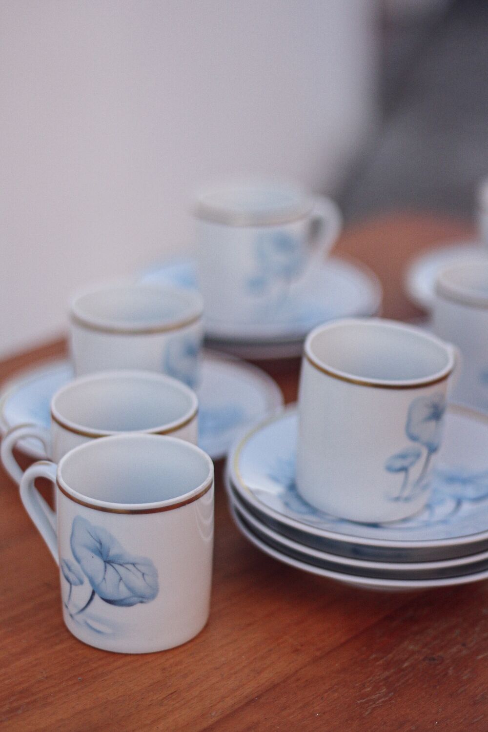 Set of 8 cups and saucers Deshoulieres Limoges