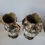 Duo of rococo vases