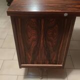 Coffered desk circa 1970 in 4-sided Rio rosewood