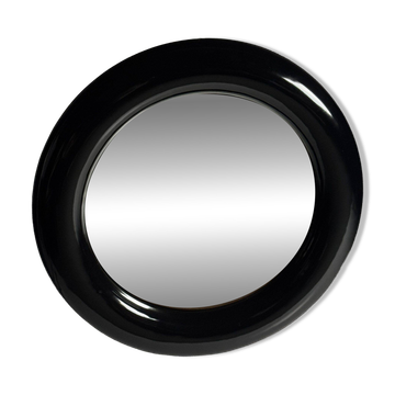 Miroir rond noir vintage
