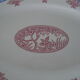 Dish Longwy décor Fécamp blue and red old earthenware