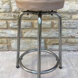 Modernist stool circa 1930 in the style of LC7 by Perriand, Le Corbusier and Jeanneret