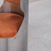 Single Occasional or Vanity Chairs in Brushed Chrome attr. to Willy Rizzo (
