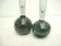 Set of 2 bubbled blown glass vases
