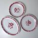 3 old FB Digoin earthenware dishes