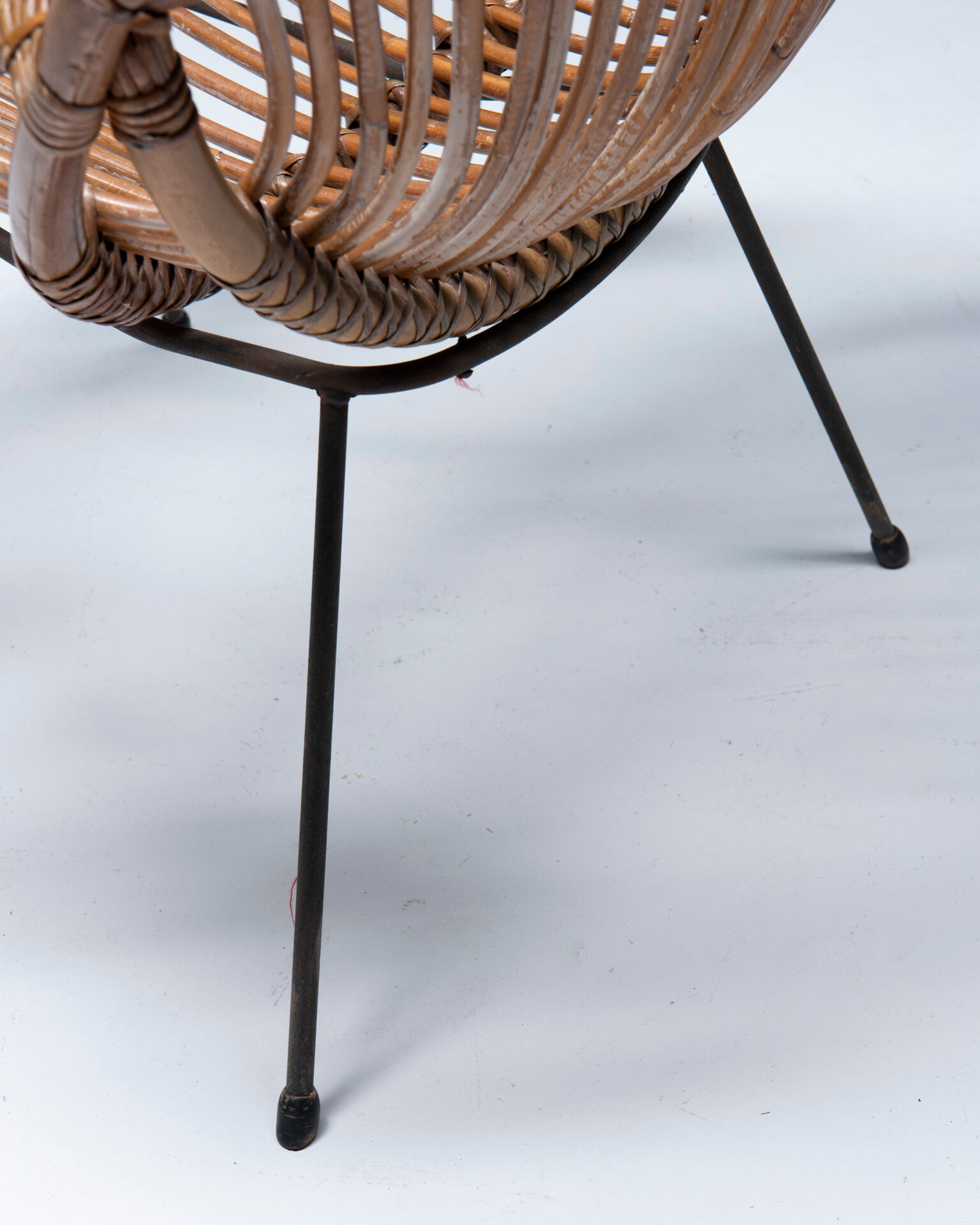 Mid-century chair in rattan, italy, 1950's