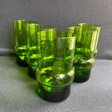 Carafe et 5 verres cristallin et étain