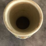 Vase pottery decorative porcelain stoneware decoration of painting polychrome hand 24 cm