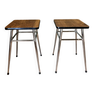 2 tabourets chevet Formica