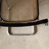 Set of 4 black cesca B32 chairs by Marcel Breuer