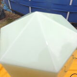 Year 60/70 Chrome and frosted glass lamp