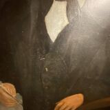 Tableau ancien, portrait de Louis Vallez (1807-1857) ,XIX siècle