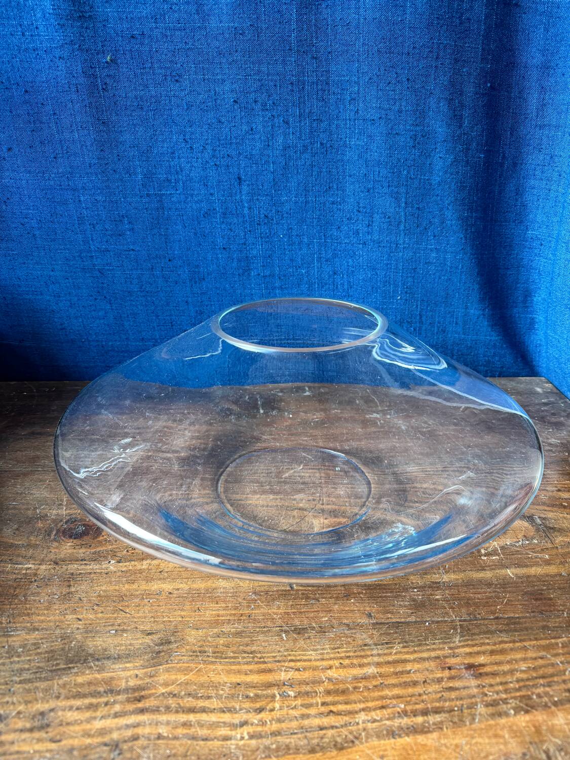 Large vase design Space Age – transparent glass