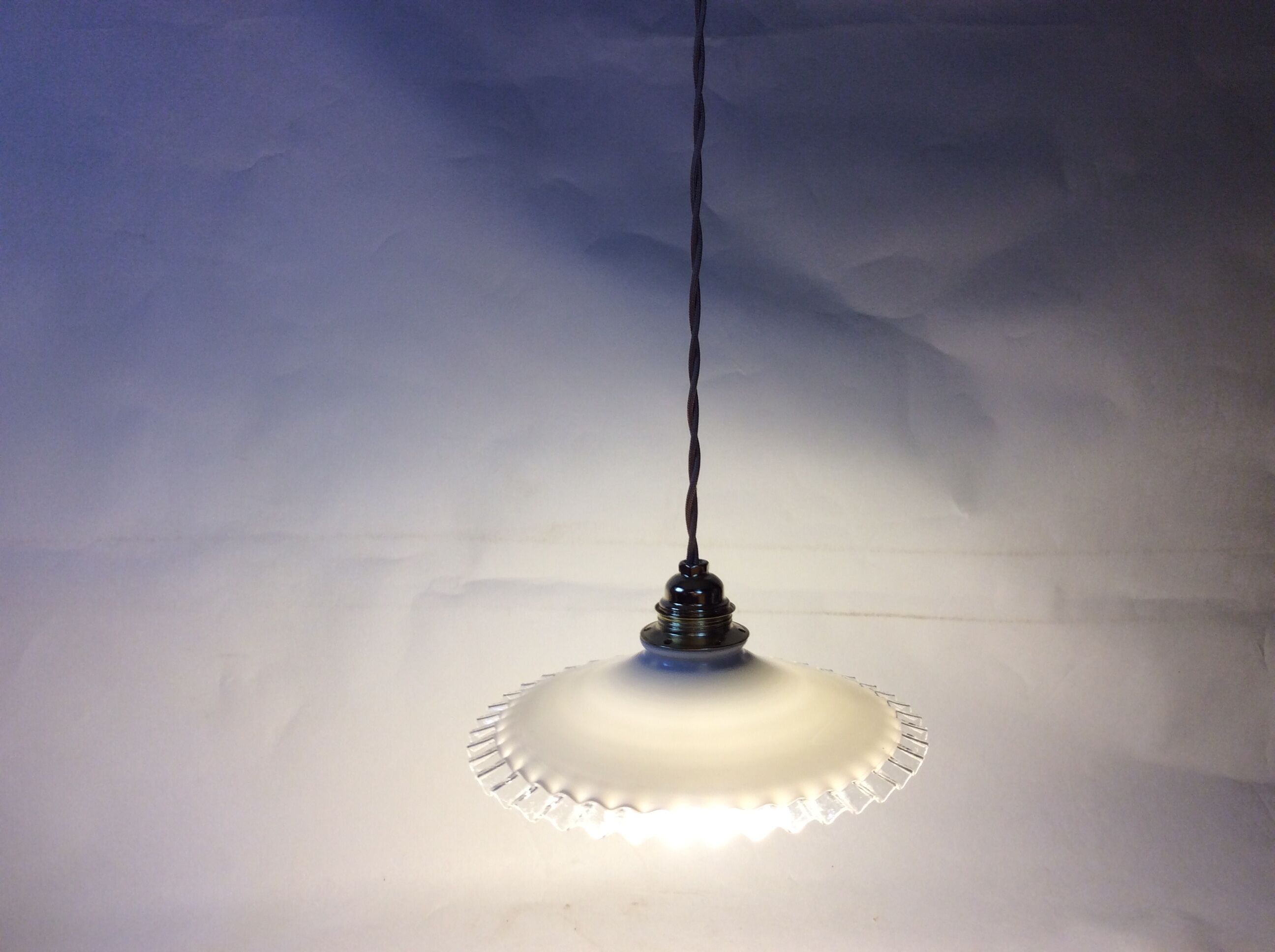 Vintage opaline pendant light