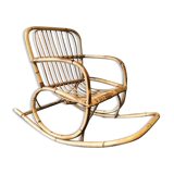 Vintage childrens rattan rocking chair