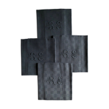 Suite of four napkins tinted in smoke grey