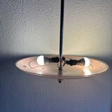 Vintage 1950s pink glass dome ceiling light - 39 x 40 cm