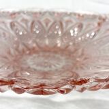Pink glass compote dish from the 1940s