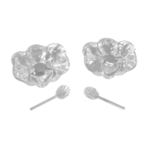 Pair of Daum France dirty with spoons