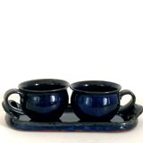 Duo lunch in glazed terracotta, Japan around 1940