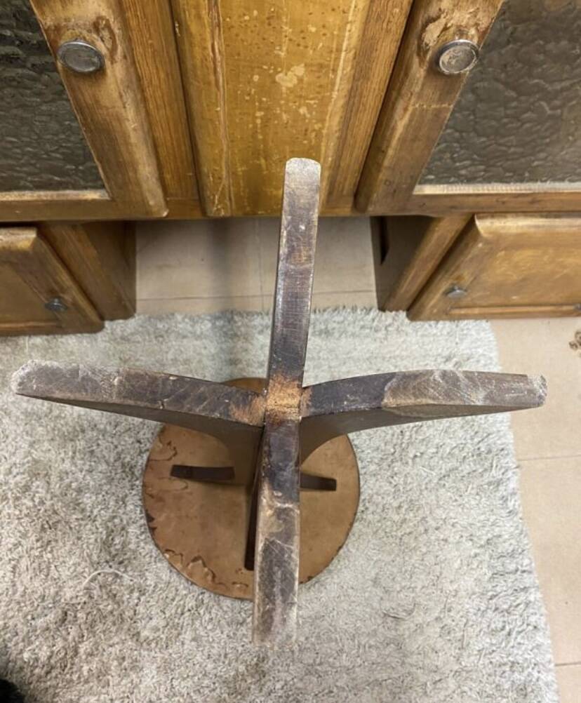 Vintage wooden pedestal table