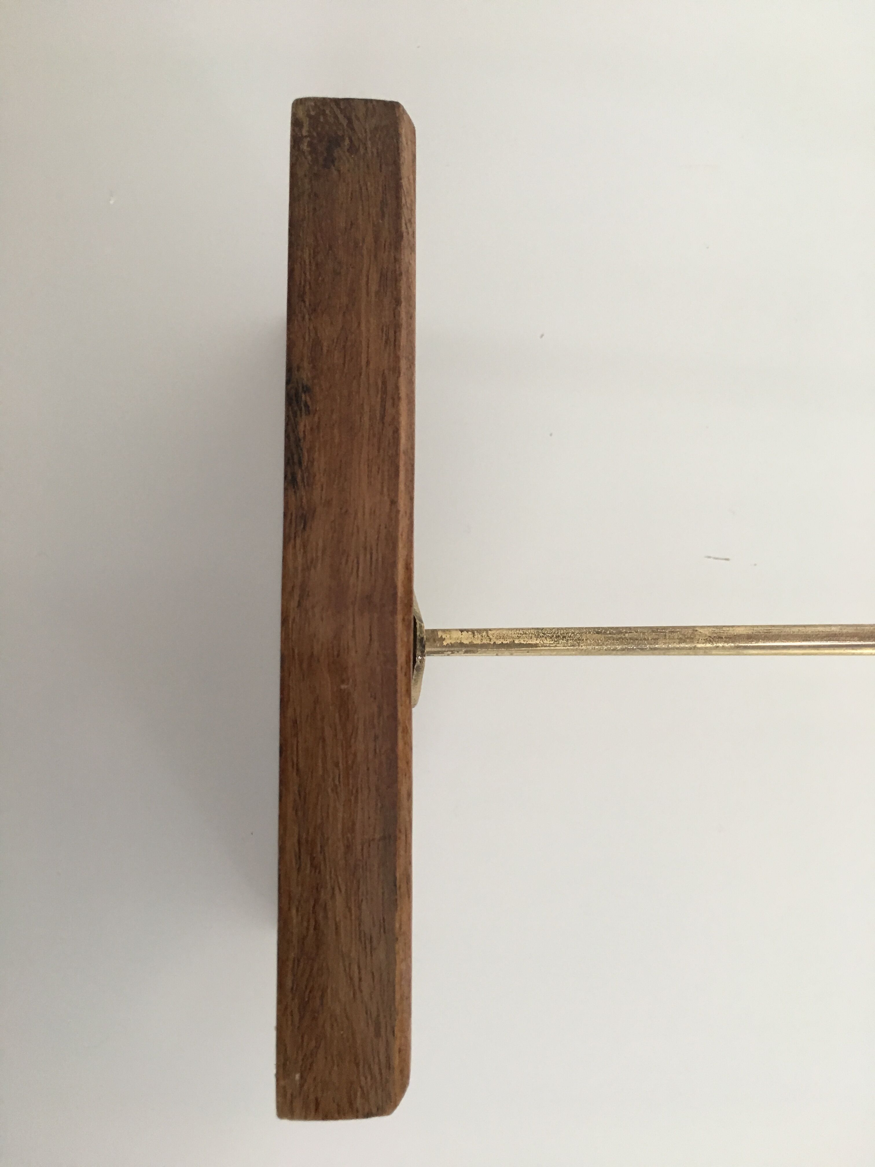 Heron in wood and brass