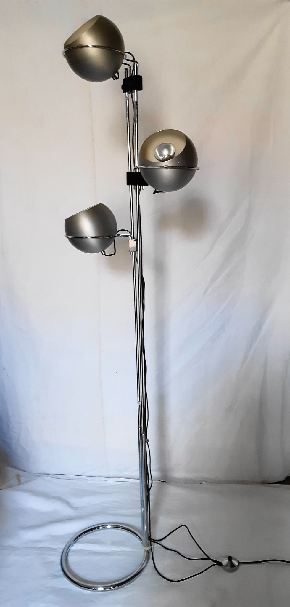 Lampadaire 3 globes "eyes-ball" de Goffredo Reggiani,années 70