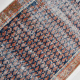 Navy blue persian runner rug, 365x77cm