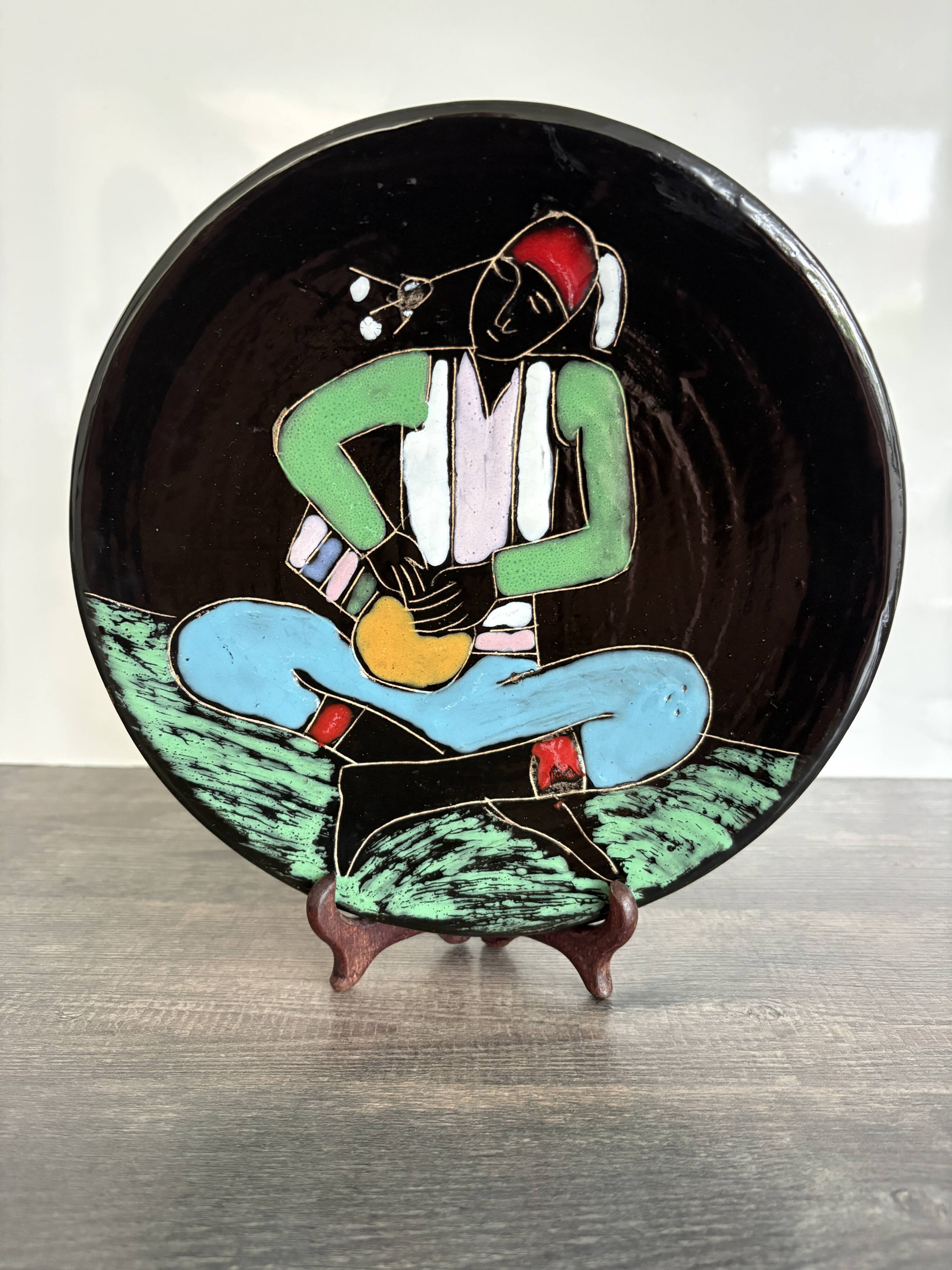 Vintage enamelled plate Nabeul