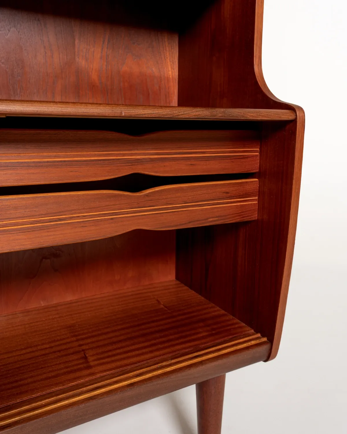 Danish Teak Highboard with Bar Cabinet
