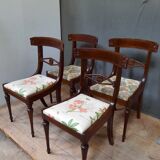 Series of 4 mahogany chairs