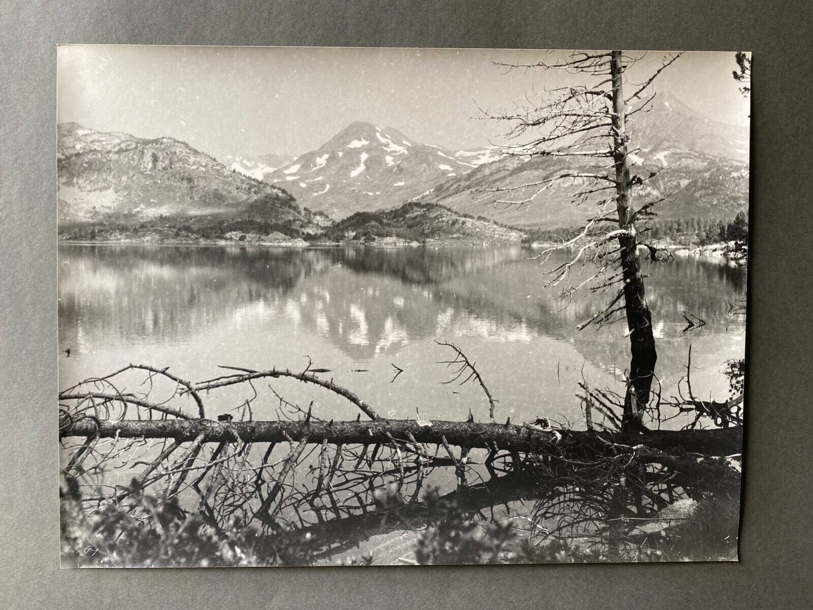 Silver gelatin photograph by Bernard Darot, 20th century, mountain lake, No. 3