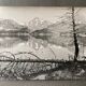 Silver gelatin photograph by Bernard Darot, 20th century, mountain lake, No. 3