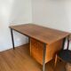 Teak and steel desk