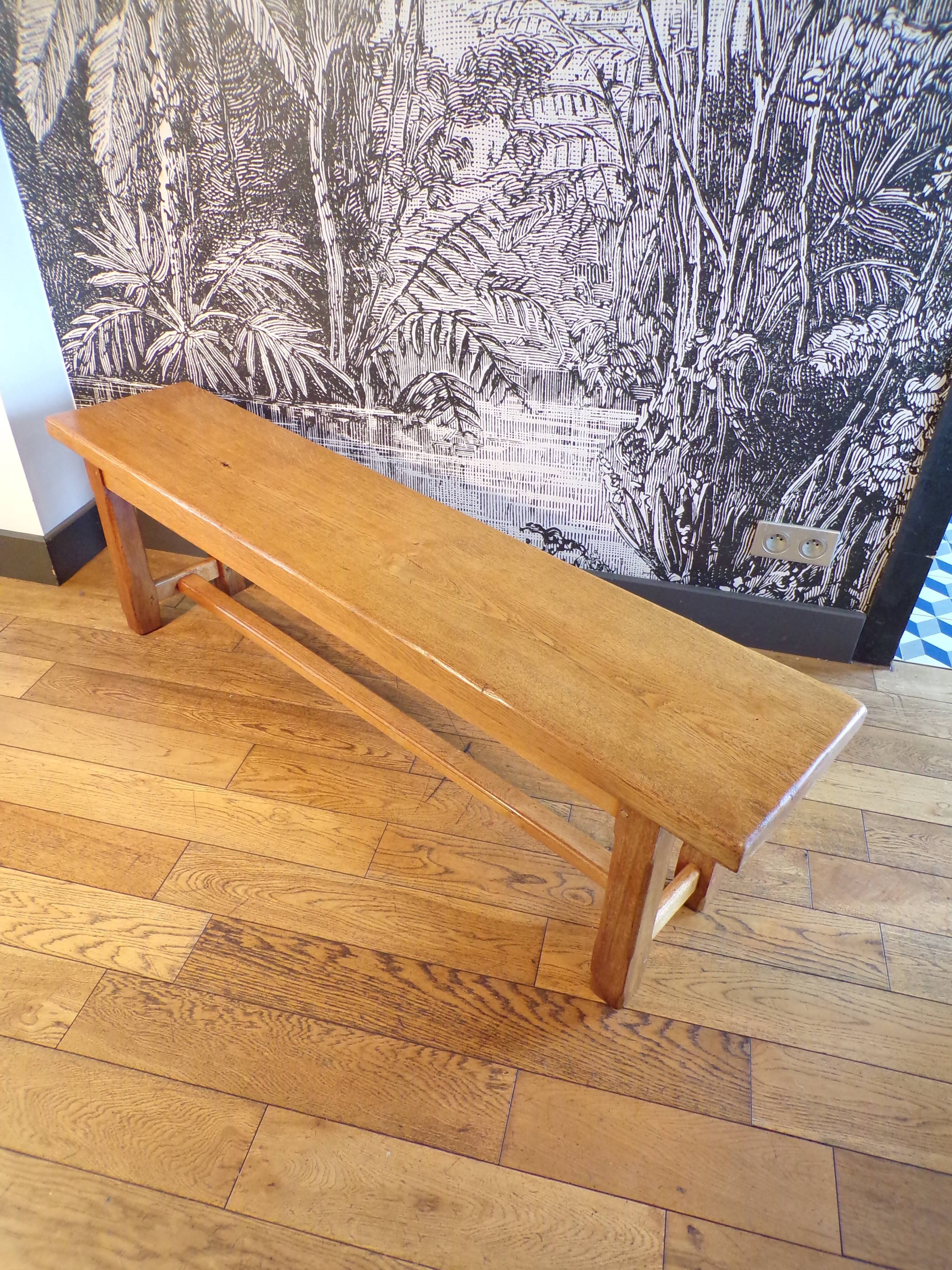 Old Lorraine oak bench