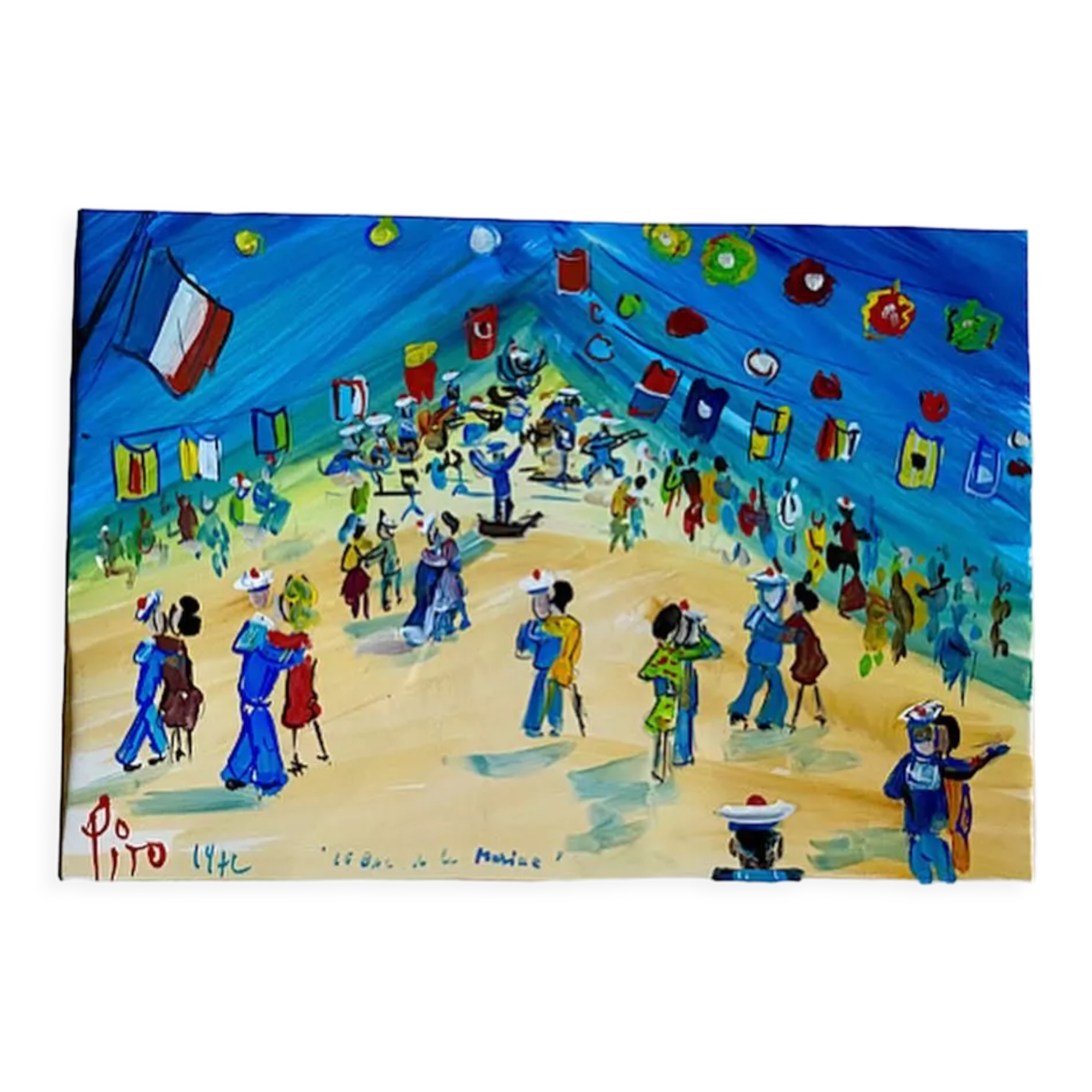 Gouache on paper signed Pito, dated 1972